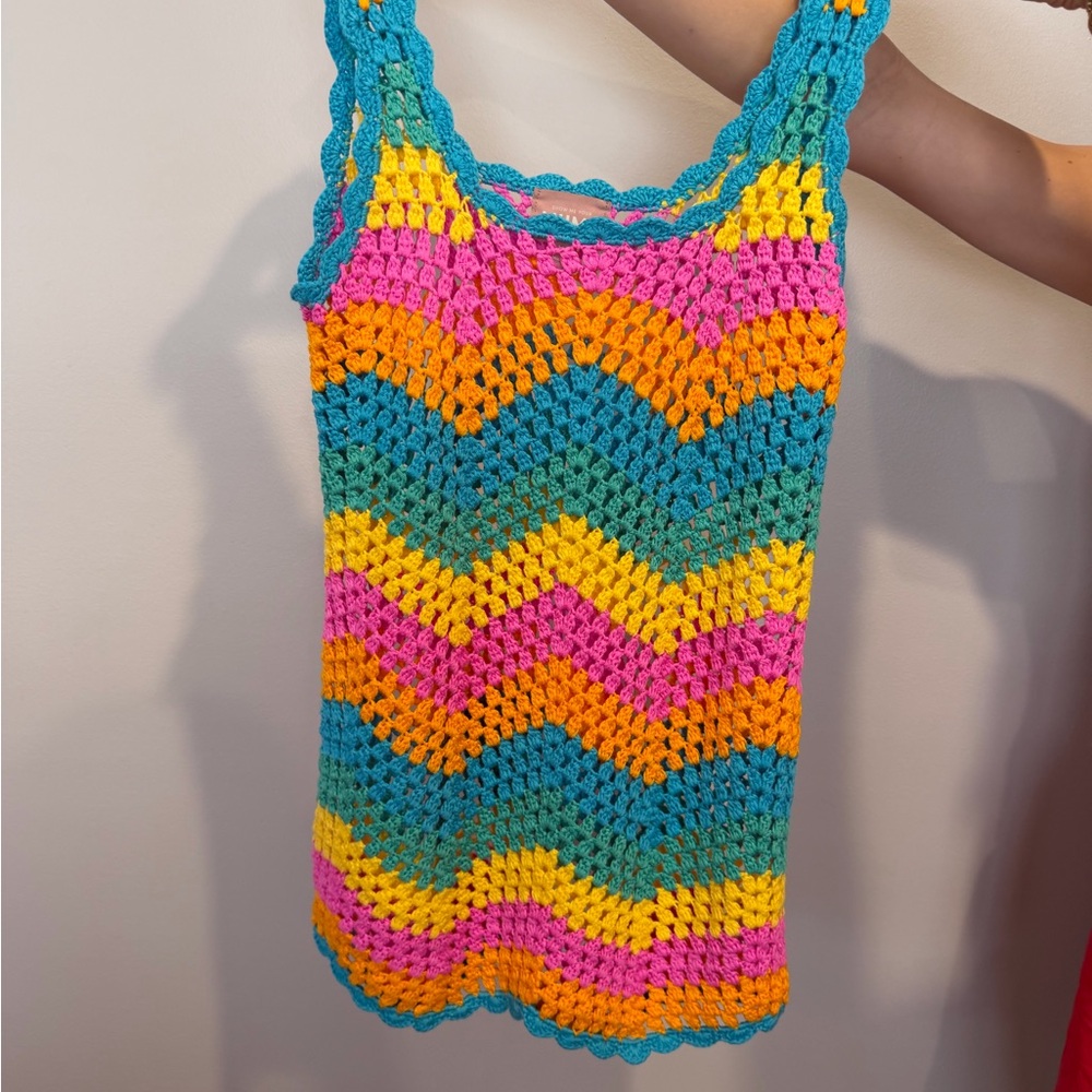 Show Me Your MuMu Multicolor Crochet Tank